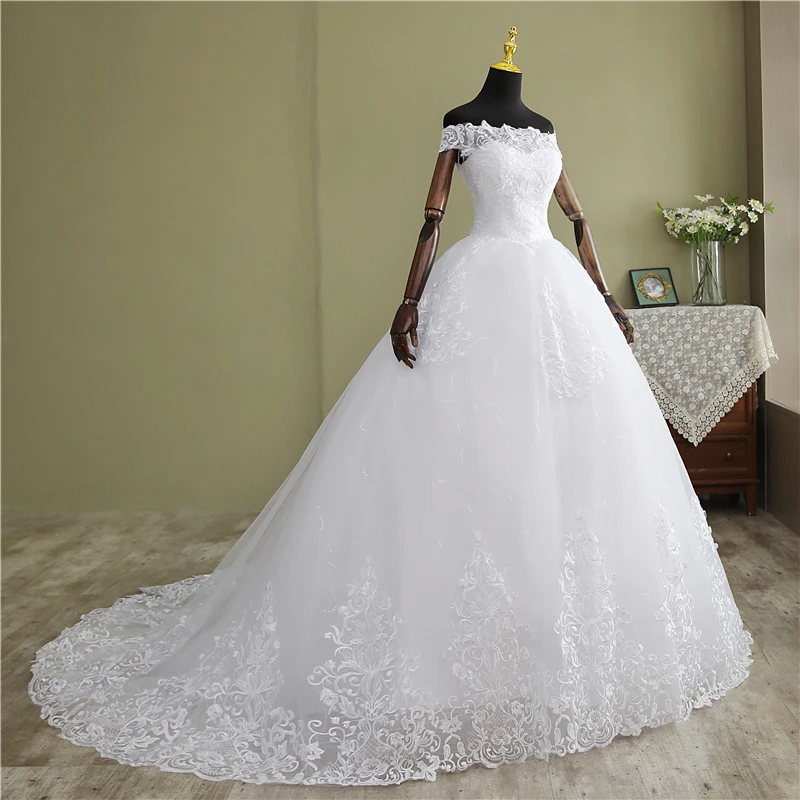 Robe de Mariée Personnalisée en Dentelle, Tenue de Bal, Grande Taille