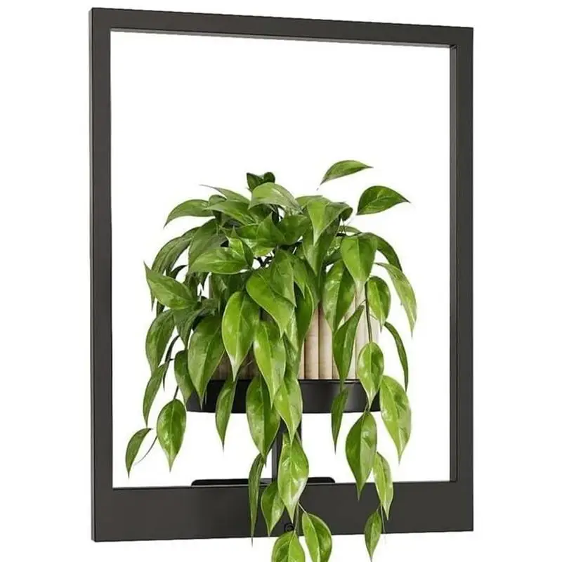 Picture Frame Wall Plant Holder, Window Plant Shelves, Plant Frames for Wall, Metal Plant Wall Frame Modern Style for Home Decor