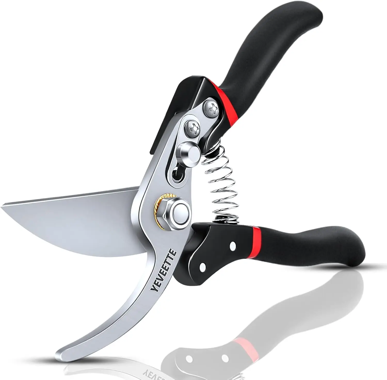 

Professional 8.5" Pruning Shears, SK5 Steel Hedge Clippers, Heavy Duty Garden Scissors for Yard