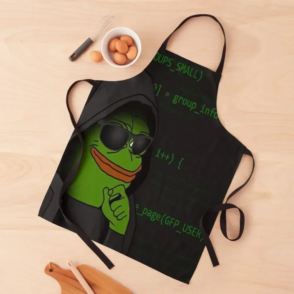 

Hacker Pepe Apron Men'ss Kitchen Apras Man chef costume Apron