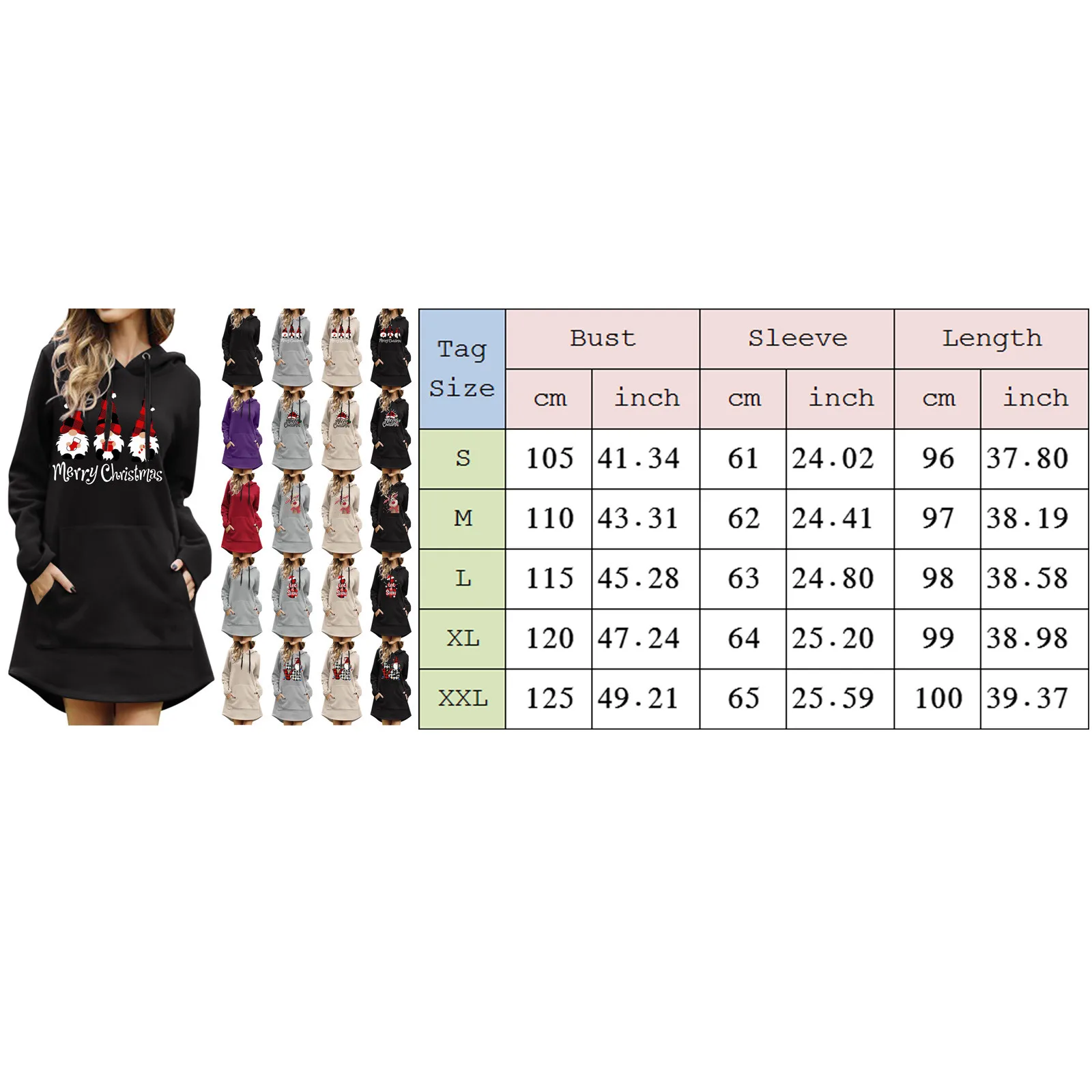 2024 Autumn Fashion Women\'S Dress Casual O-Neck Loose Christmas Print Elegant Sweatshirt Dress Female Winter Warm Ladies Clothes