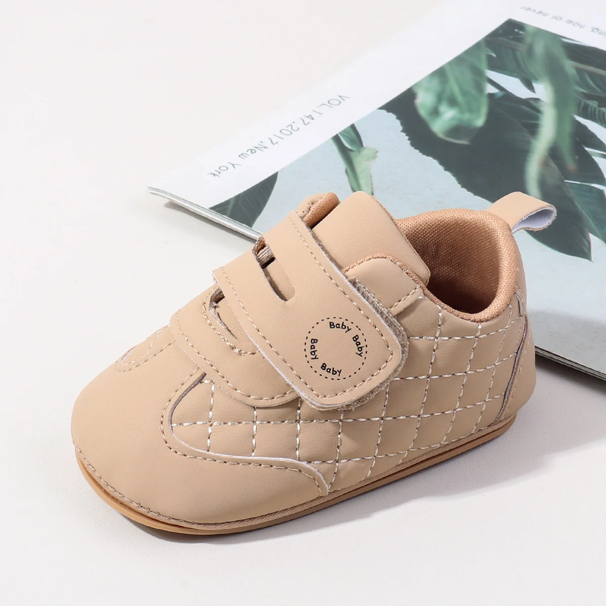 

2025 New Style Spring And Autumn Baby Boys And Girls First Walking Toddler Shoes With PU Leather and TPR Sole For 0-18M Unisex