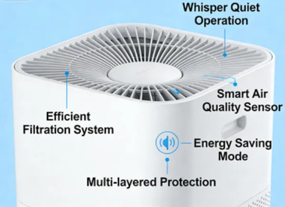 

Умный очиститель воздуха Mijia 6 с двойными фильтрами для удаления формальдегида, бытовой очиститель воздуха с управлением через приложение
