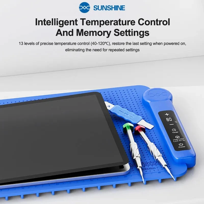 SUNSHINE LS3 Plus مزيل شاشة LCD مساحة كبيرة 17 بوصة تحكم ذكي في درجة الحرارة للهواتف المحمولة شاشات الكمبيوتر اللوحي إصلاح