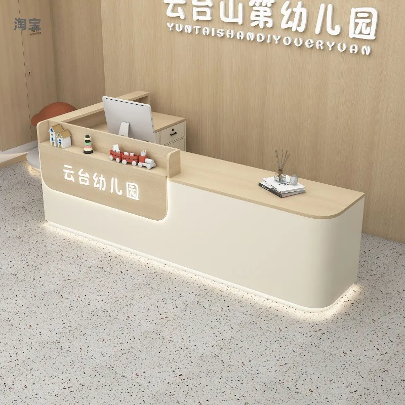Log-style clothing store, cash register store, small beauty salon, barber front desk, reception desk, women's clothing store