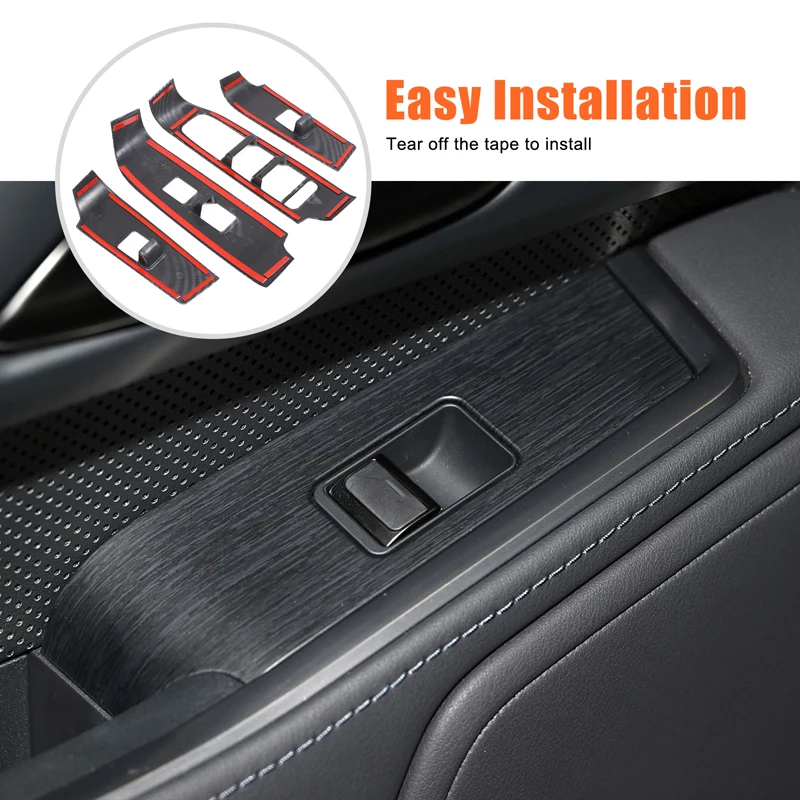 

4Pcs ABS carbon fiber For Lexus GX 2024-2026+ car glass lift panel button frame decorative sticker car protection accessories