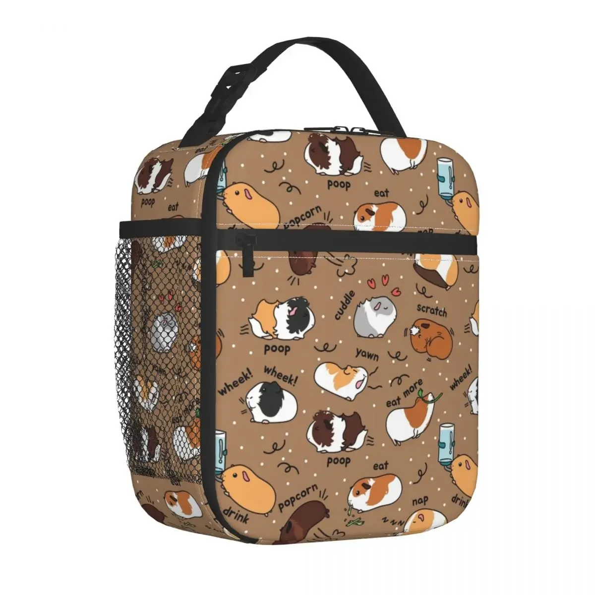 

Kawaii Guinea Pig Animal Insulated Lunch Bag Portable Reusable Cooler Bag Tote Lunch Box School Outdoor Food Handbags