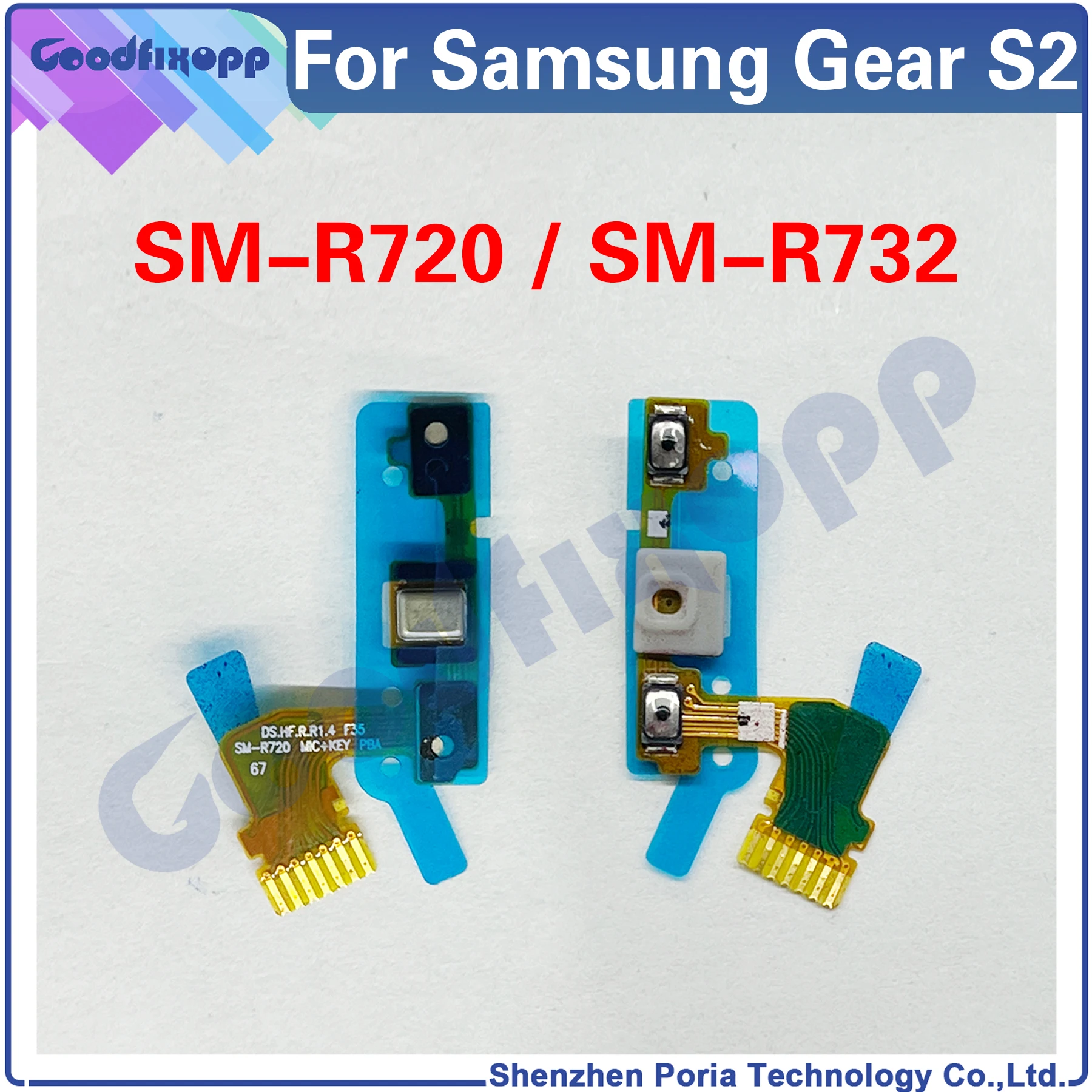For Samsung Gear S2 R720 R732 SM-R720 SM-R732 Volume Side Power Button Switch Key Cable Flex ON OFF Replacement