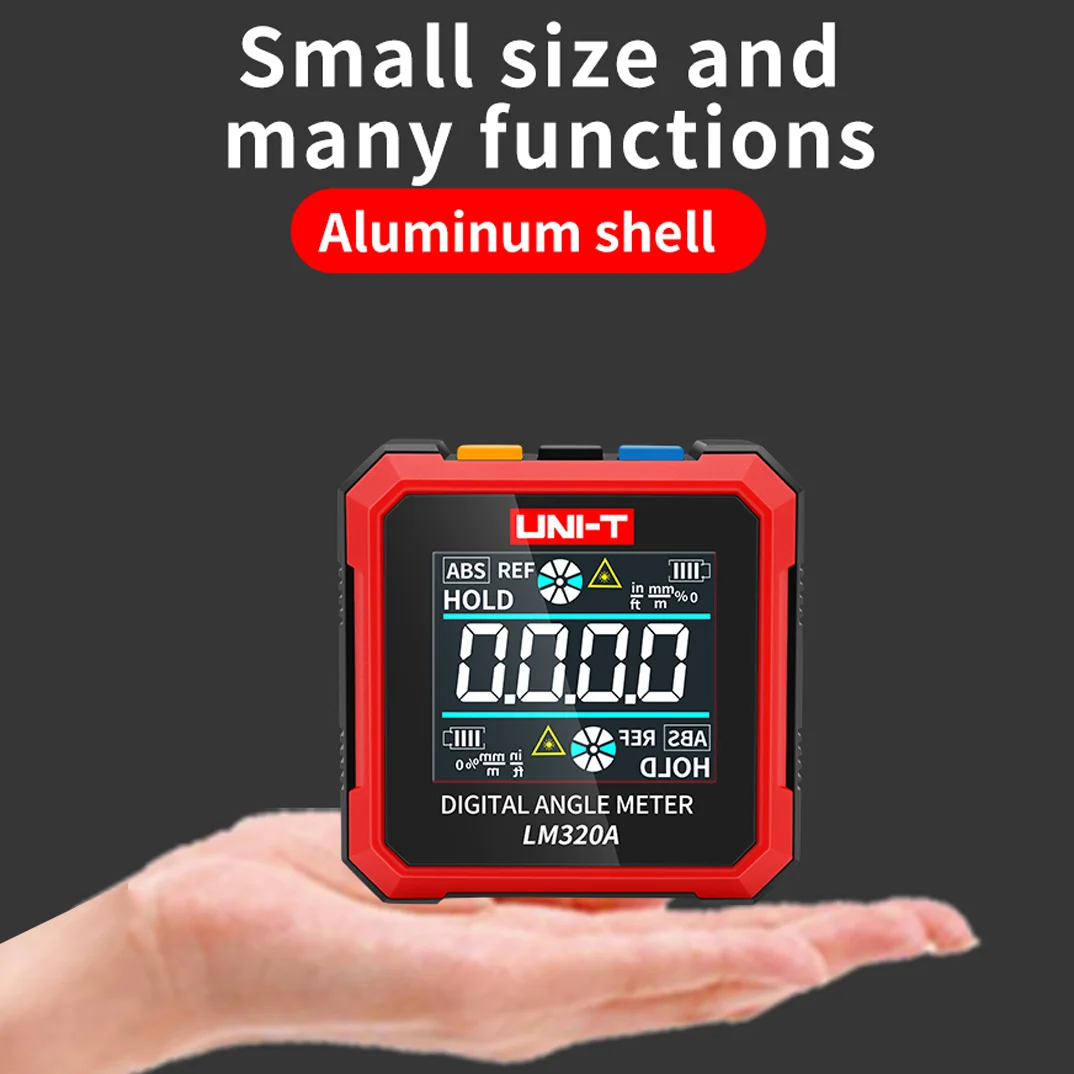 UNI-T LM320A LM320B Digital Inclinometer Electronic Angle Meter 4*90° Protractor Magnetic Laser Leveling Tool Angle Tester