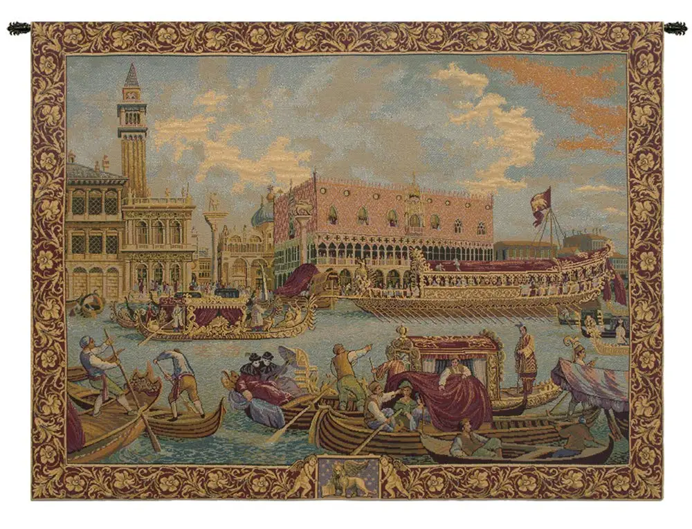 Canaletto Bucintoro Nautical Tapestry Wall Hanging 24 x 35 in