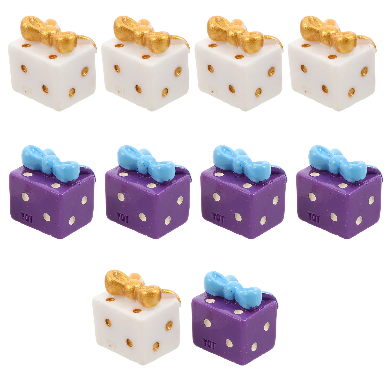 20pcs  Christmas Present Box Miniatures Mini  Resin Christmas Present Box Box Figurines Ornaments For Desktop Table Centerpiece