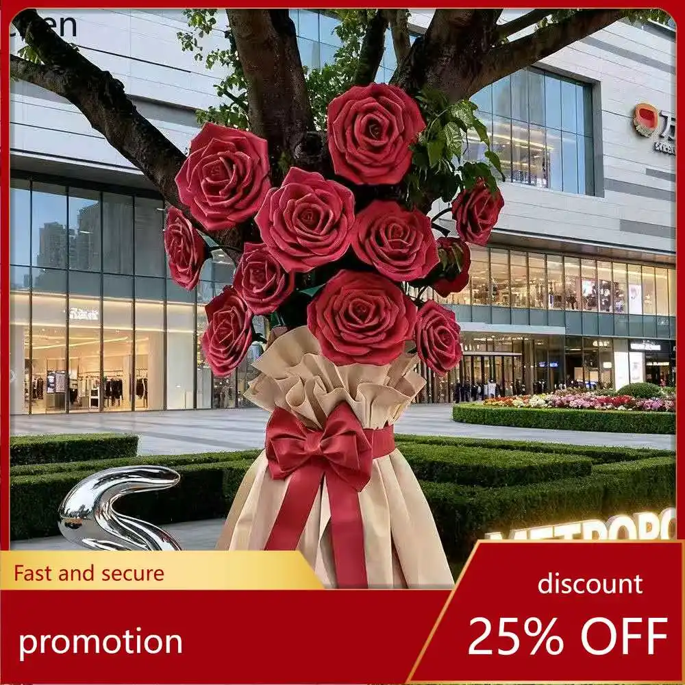 

HXL Giant Rose Bouquet Decorations, Artificial Flowers for Landscaping and Wedding Arrangements