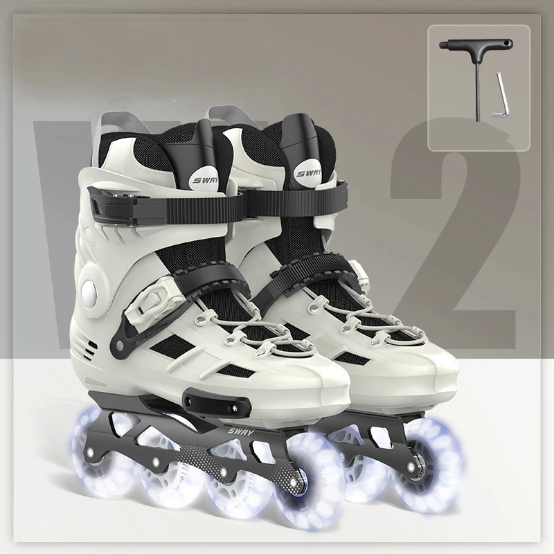 Black Pink white Skates Shoes for Beginner Skater Boys girsl 4 Wheels Inline Skating Sneakers 35 36 -43 44 Student Rollers Skate