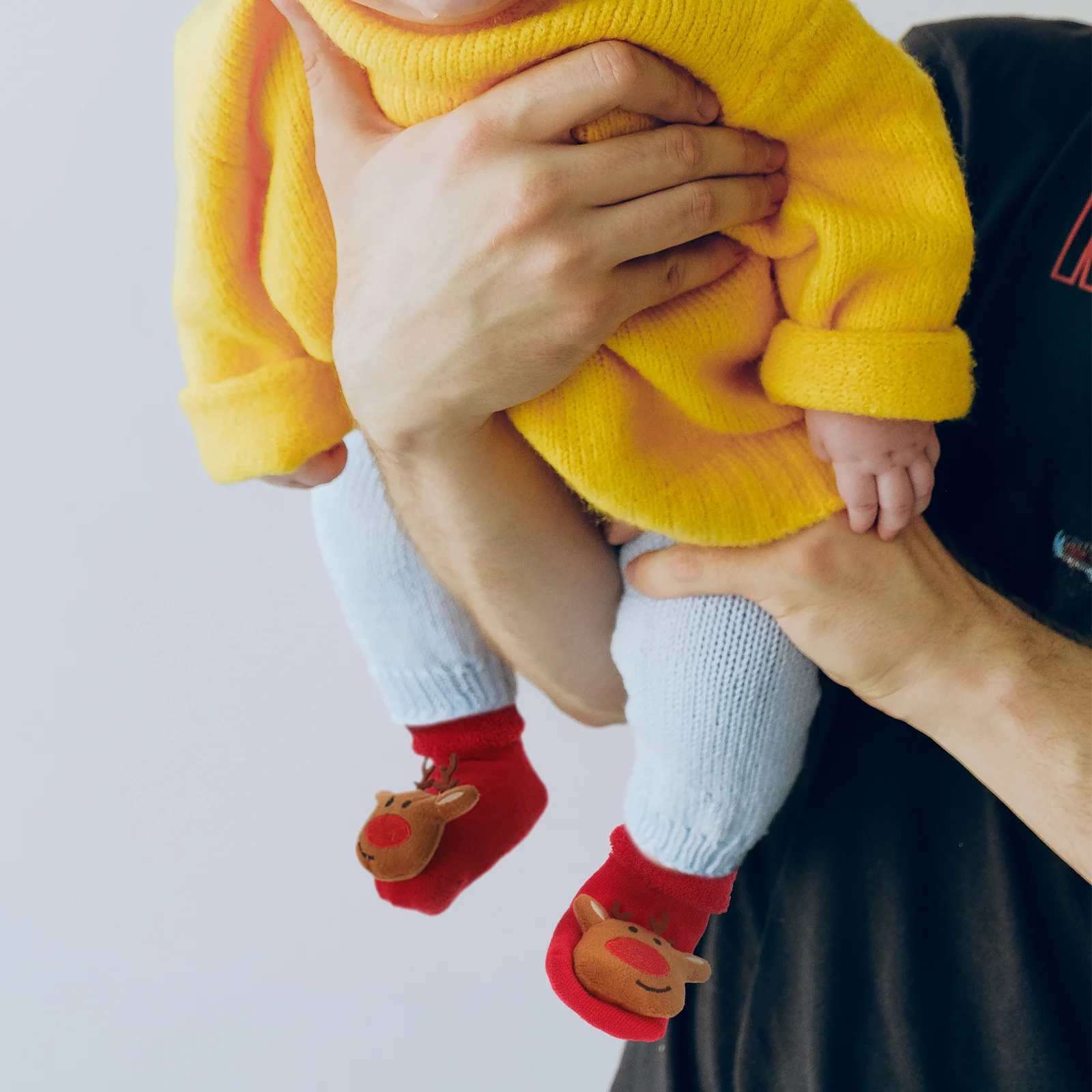 1 زوج عيد الميلاد الطابق الجوارب الطفل عدم الانزلاق القطن الكرتون عيد الميلاد عناصر طفل الجوارب شتاء دافئ