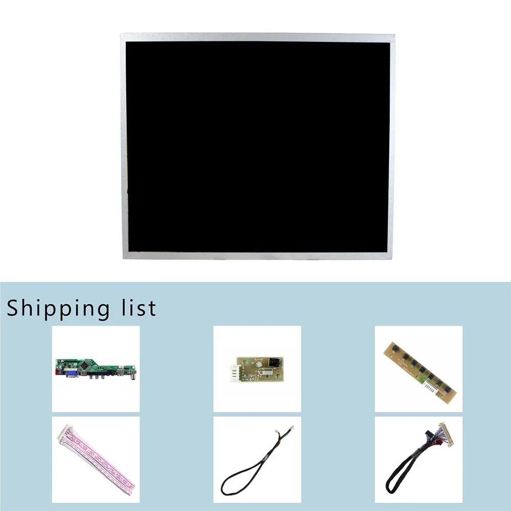 LVDS TFT LCD 스크린 및 TV HD MI USB VGA AV RF 보드, 17 인치, G170ETN02.0, 1280x1024, 30 핀