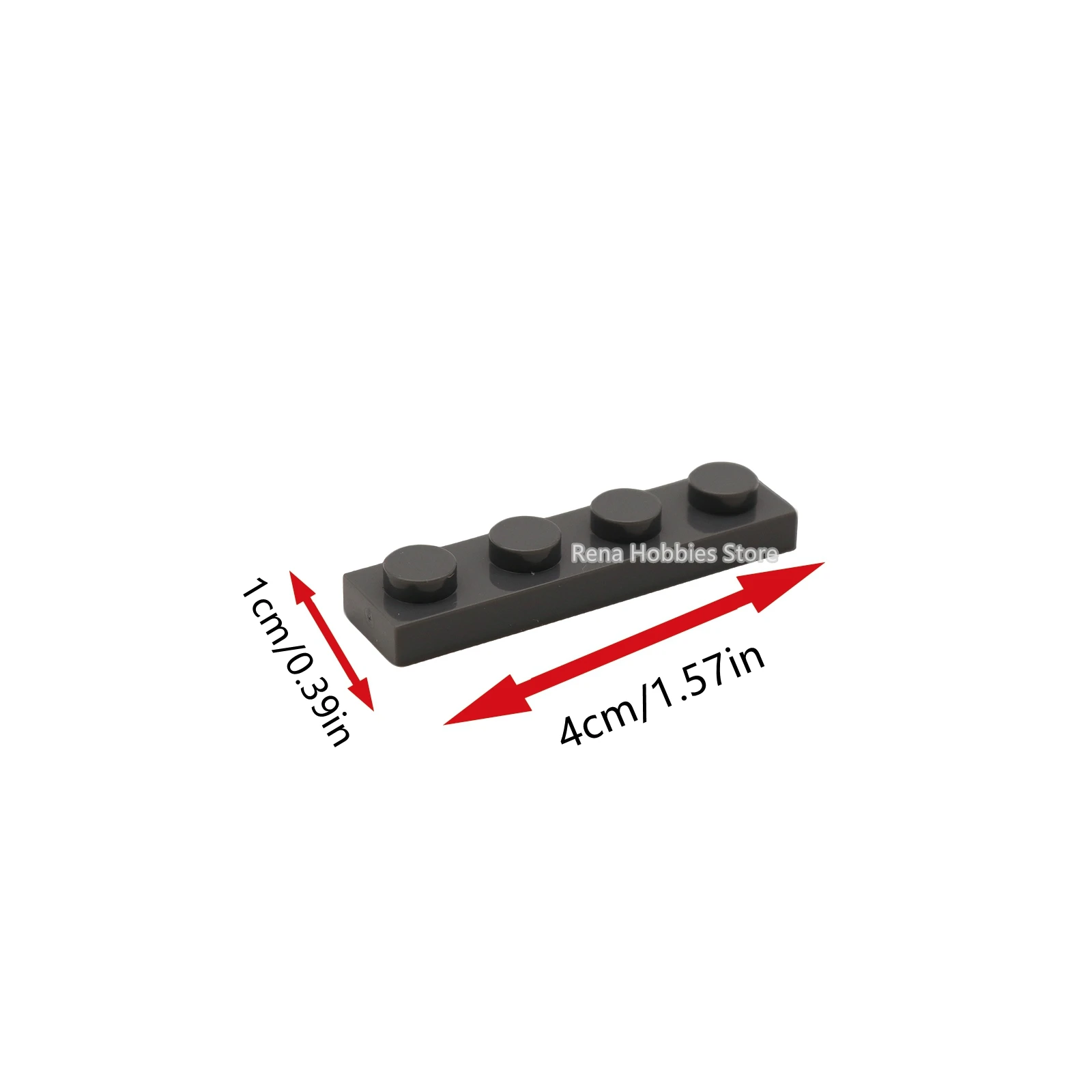 100 Stück 1x4 Noppen Dünne Bausteine 1*4 Noppen DIY Bausteine Lehrreich Kreativ Größe Kompatibel mit 3710 Spielzeugen – Detail 7