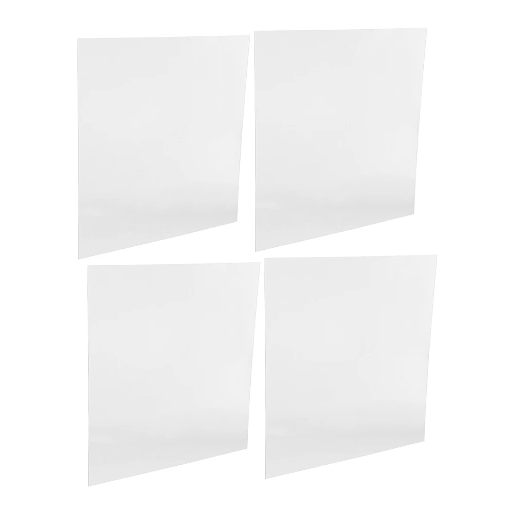 

4 Pcs Mirror Wall Stickers Decoration Decal Tiles Acrylic Decals Office