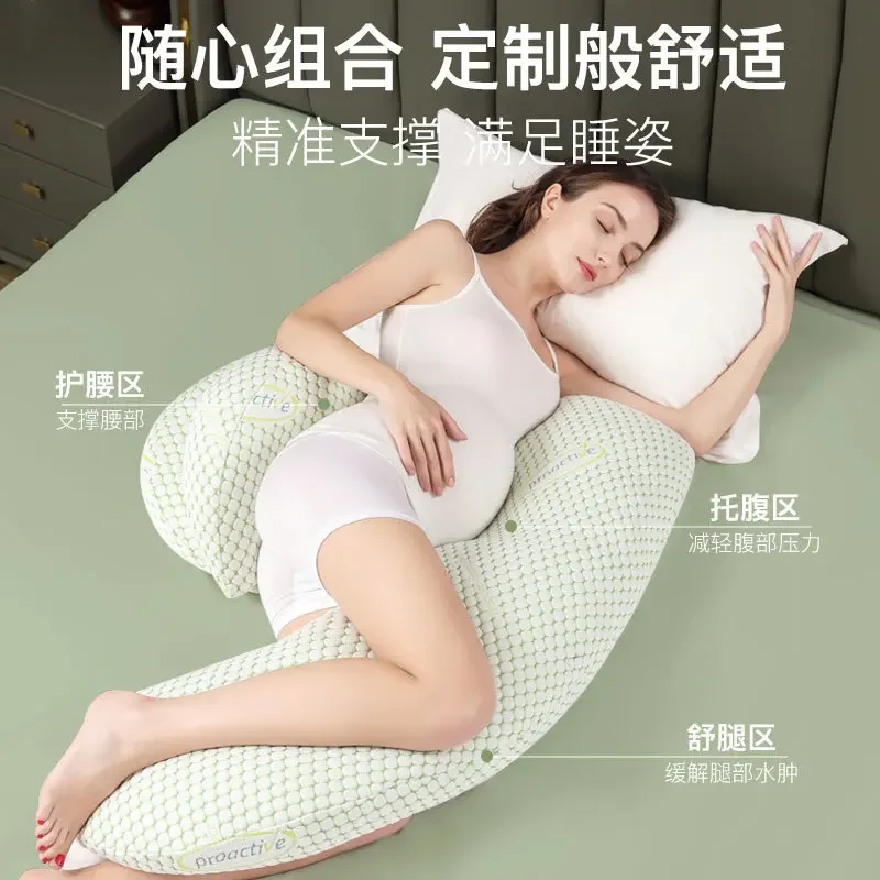 Pregnant Women's Pillow U-shaped Pillow Breastfeeding Pillow Removable Washable U-shaped Waist Protector Pure Cotton