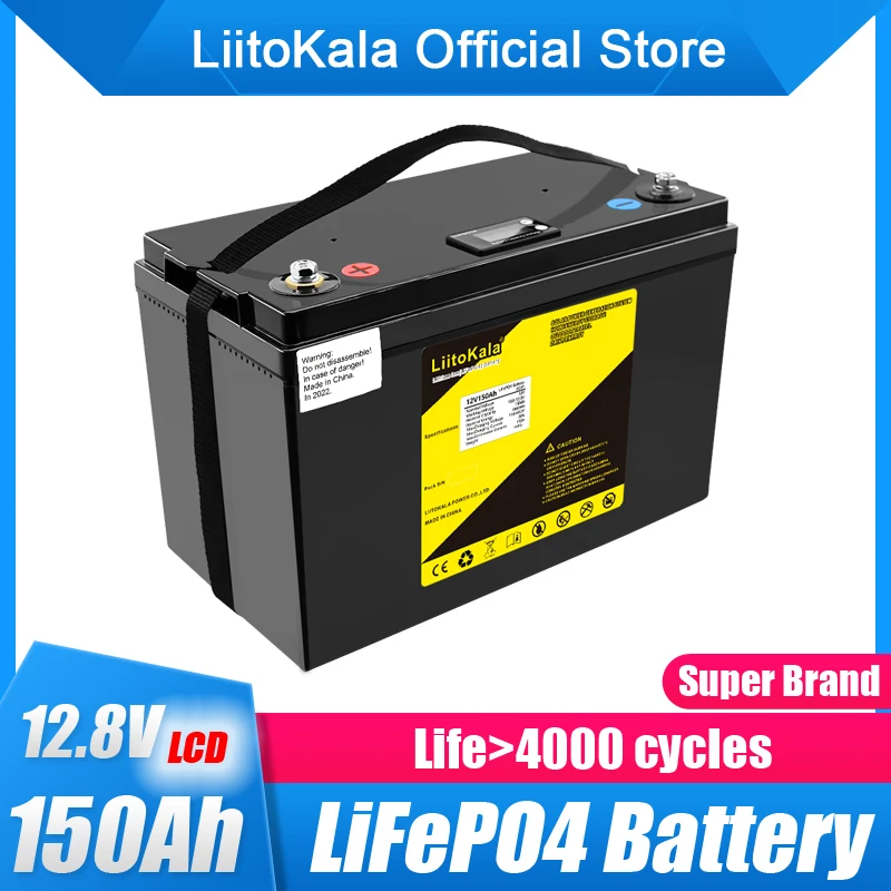 Imagem -04 - Liitokala-bateria de Lítio para Barcos Armazenamento de Energia Solar Carrinhos de Golfe Inversor do rv Lifepo4 12.8v 12v 150ah 100a 1200w