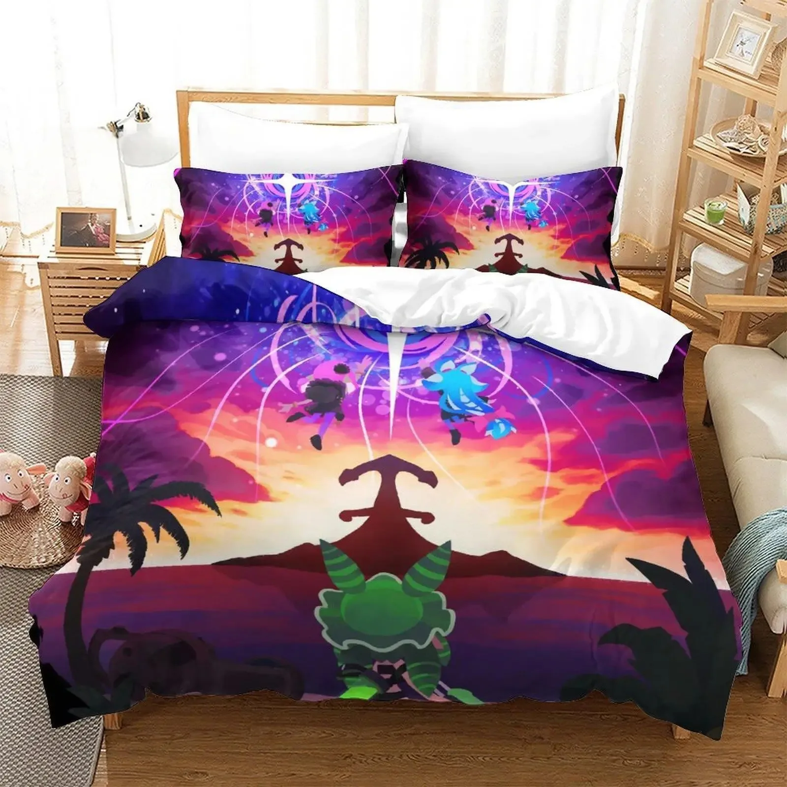 Splatoon 3 Bedding Set Single Twin Full Queen King Size Bed Set Aldult Kid Bedroom Duvetcover Sets 3d Print Anime bed sheet set