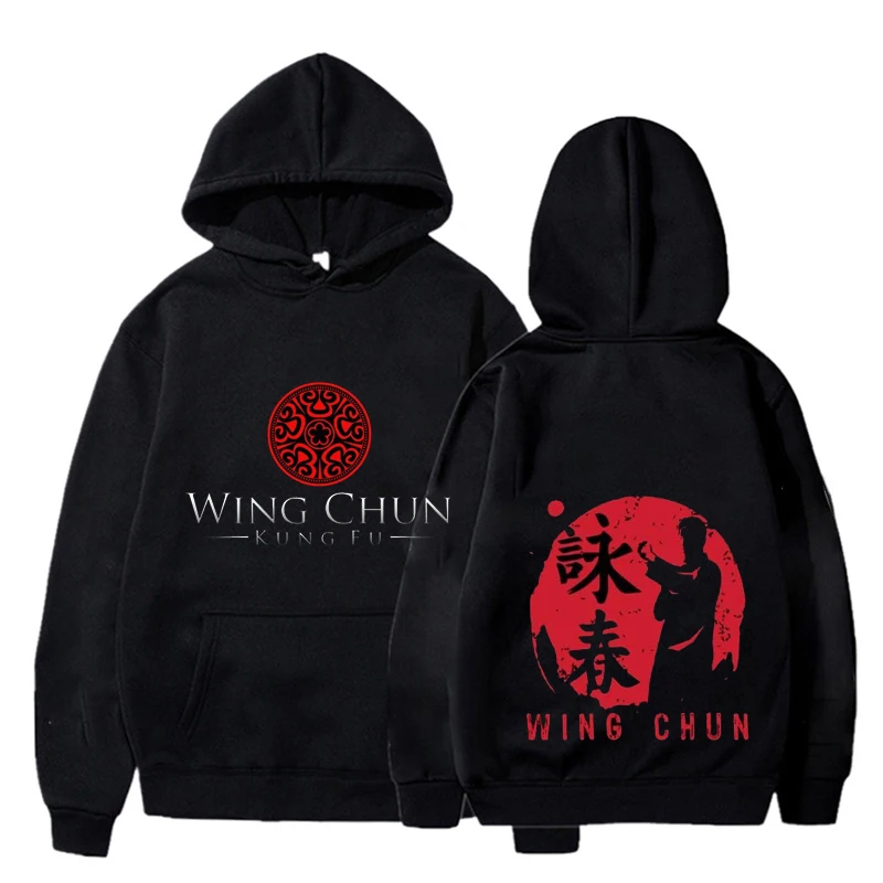 

Kung Fu Wing Chun Hoodie for Men Aesthetic Graphic Coat Spring Autumn Cool Sweatshirt Pullover Loose Camisetas Mujer