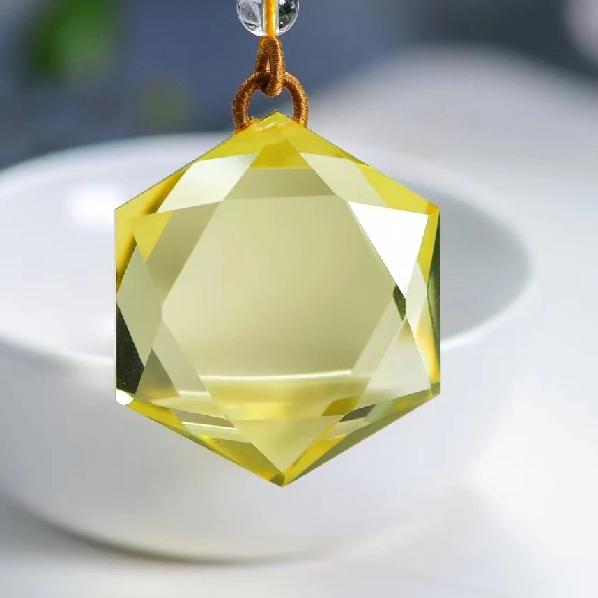 

Natural Yellow Citrine Quartz Pendant STAR OF DAVID Women Men Jewelry 34*12mm Citrine Wealthy Necklace AAAAA