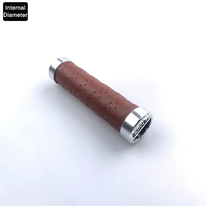 Retro Perforated PU Bicycle Handlebar Grips Double Lock on Aluminum Clamp Bike Handle Grips Free Bar End Plugs Fits 22.2mm MTB
