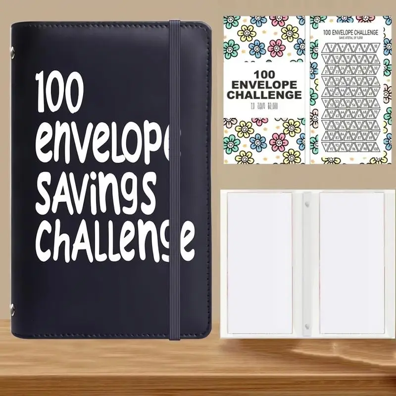 Save Savings Challenges Loose-Leaf Binder Budget Binder with Cash Envelopes Money Organizer System 100 Envelope Challenge Binder