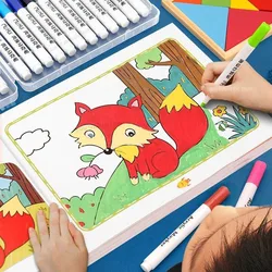 Bolígrafo de acuarela para niños de 3 a 8 años, libro de colorear al azar, 31 páginas Libros de imágenes para colorear de grafiti de jardín de infantes para pintar