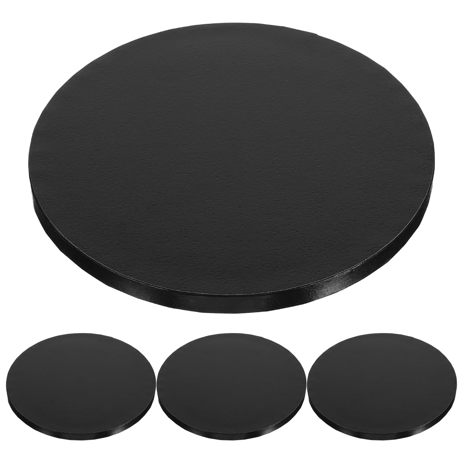 

4 Pcs Holder 8 Inch Black Birthday Tray Cake Holding Board Replacement Dessert Thickened Cake Board Holder Supplies