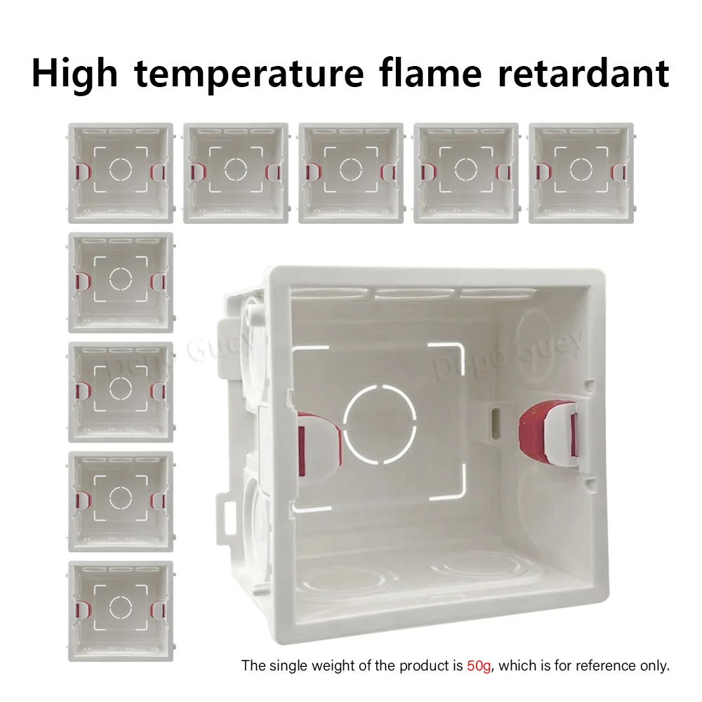 Caixa inferior internacional ajustável modelo 86, caixa de montagem interna de tomada de interruptor de parede, tomada elétrica e acessórios