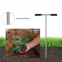 Adjustable Handle Soil Detector Rod Tool for Locating Septic Tanks Underground Pipes Stainless Steel Soil Probe Metal Soil Probe