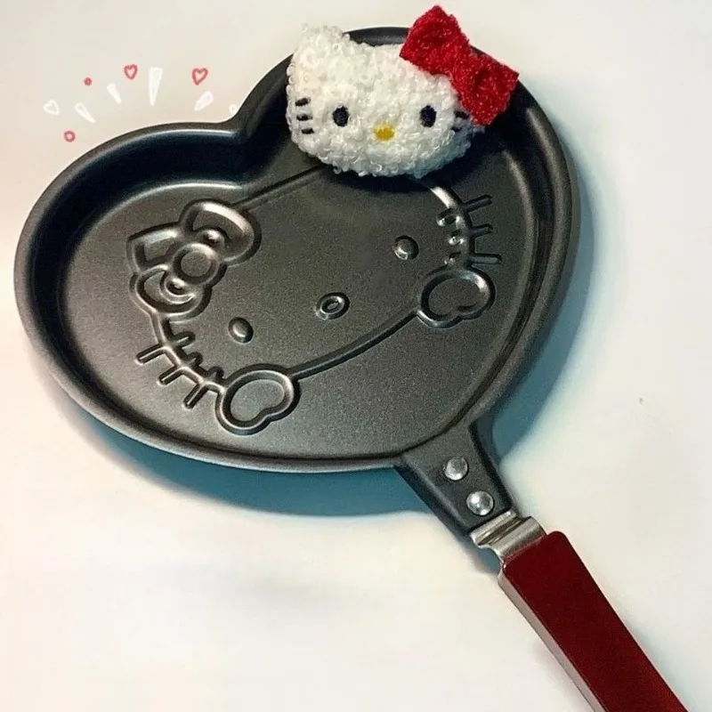 Kawaii Hello Kitty Mini padella a fondo piatto padella antiaderente colazione uova fritte forniture da cucina casa campeggio all'aperto all'ingrosso