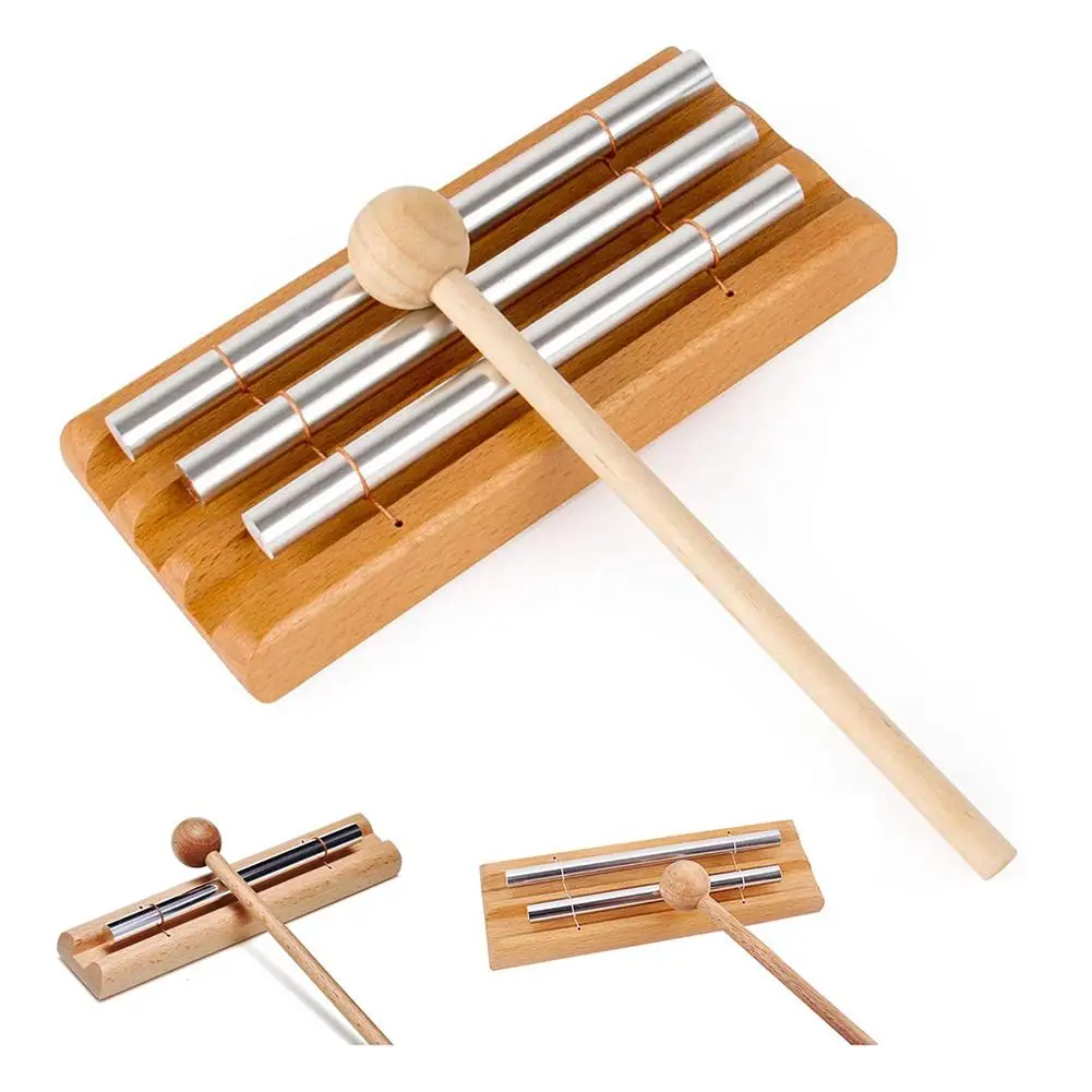 

Meditation Chime With C7 D7 E7 3 Tone Mallet Hand Chime Musically Tuned For Meditation Yoga Mindfulness Teachers Classrooms