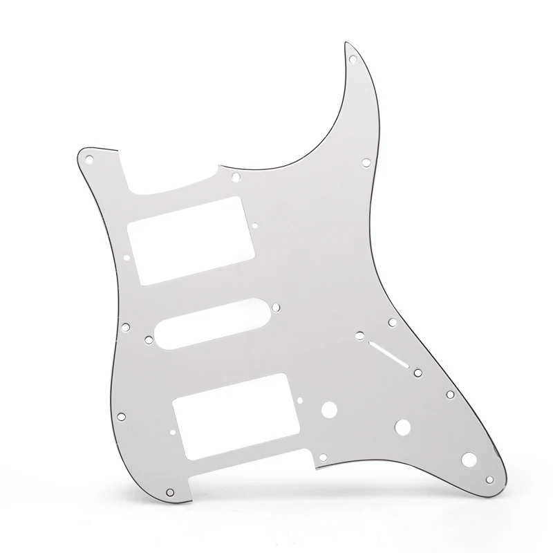 HSH 3 Ply 11 Holes Electric Guitar Pickguard Anti-Scratch Plate for ST FD Electric Guitar Black/White