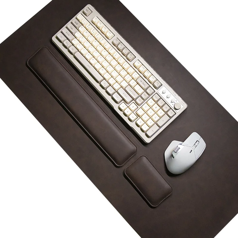 Desk Pad Waterproof PU Mouse Pad Large Mousepad Laptop Non-slip Desk Mat Keyboard Mats Mouse mat, mouse wrist guard three pieces