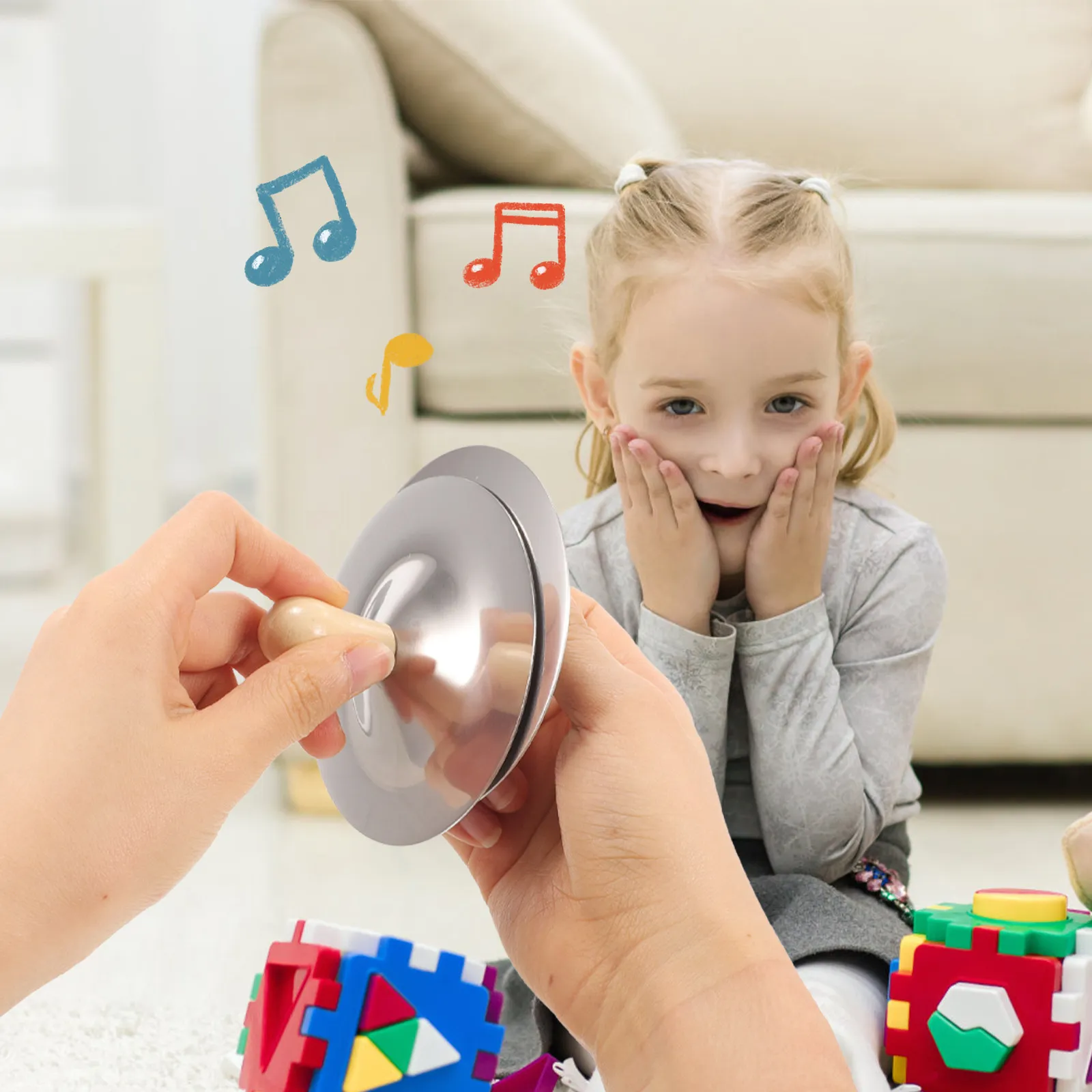 2Pcs Mini Cymbals Finger Cymbals Small Musical Instruments Crisp Rhythmic Play Educational Early Learning Portable Sturdy - view 2