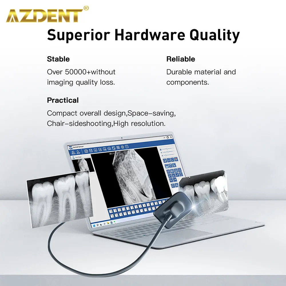 AZDENT Dental Sensor X-Ray Digital Sensor Intraoral Digital System HD Image Dentistry Equipment Dentist Tools 2024 New Arrival