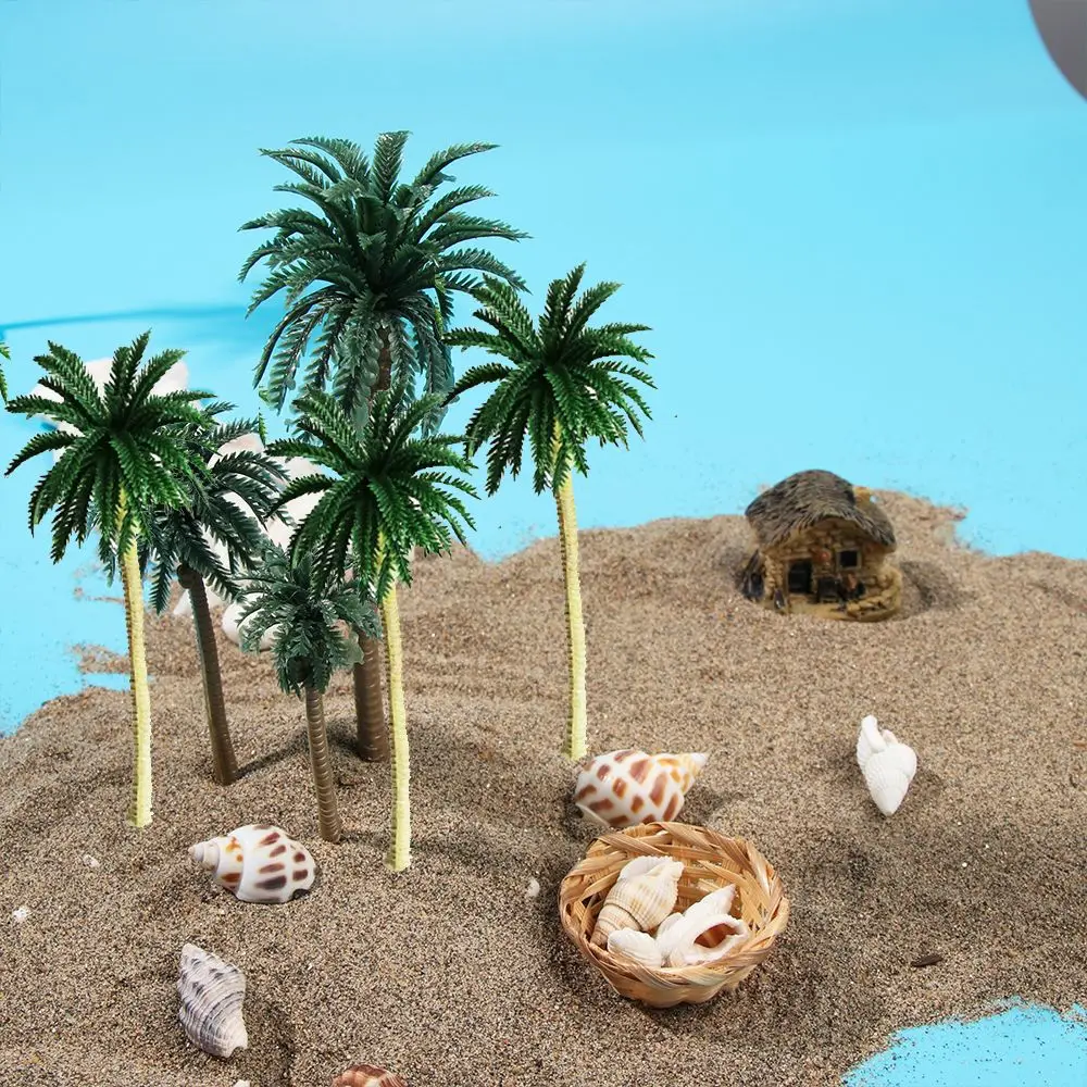 5/10/20Pcs Projects Model DIY Micro Landscape Coconut Palm Tree Train Railroad Scenery Scenery Craft Tree Model