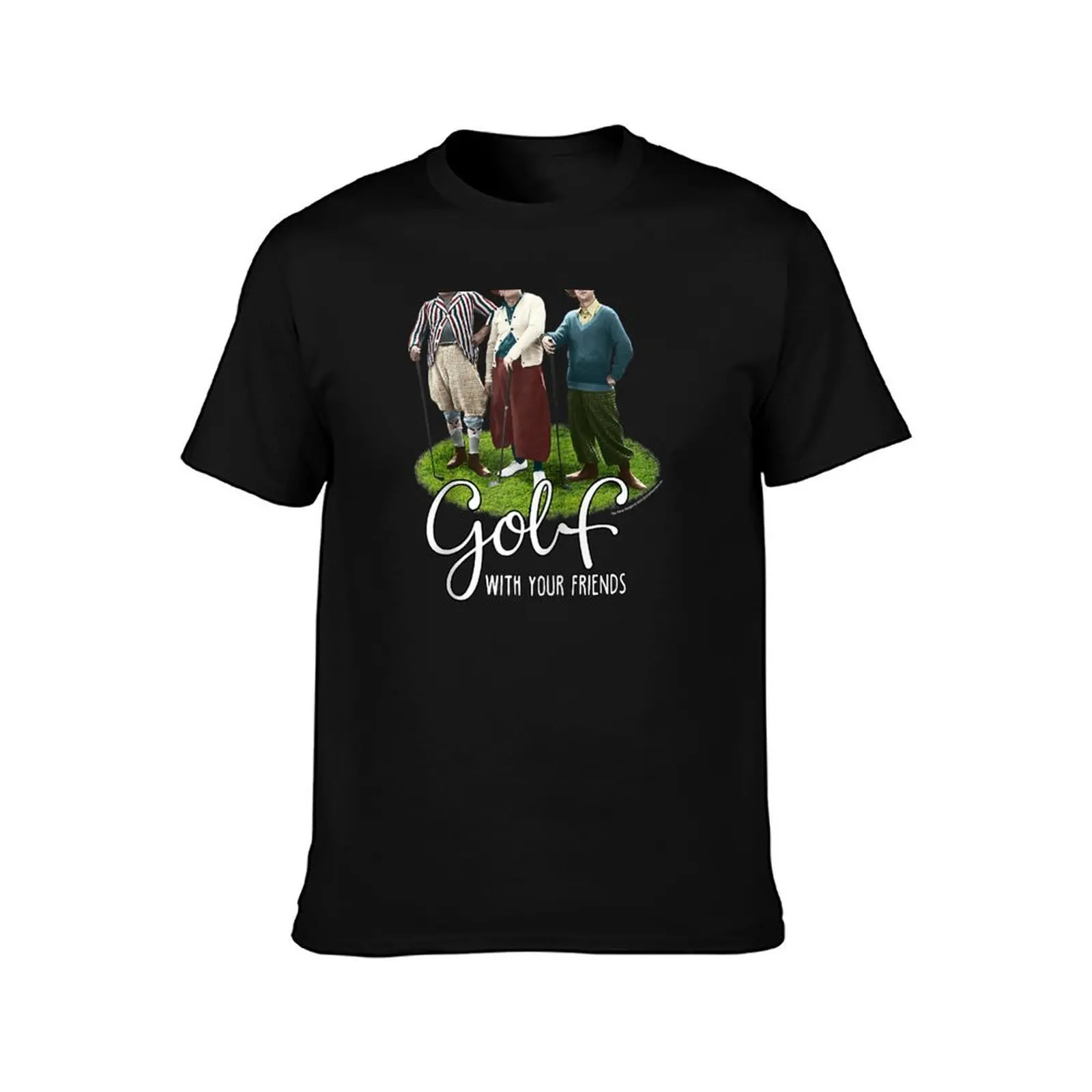 S- He Hree Sooges Golf Wih Your Friends Raglan Baseball Ee T-Shirt, Summer Casual Cotton Tee, Oversized Streetwear Tops