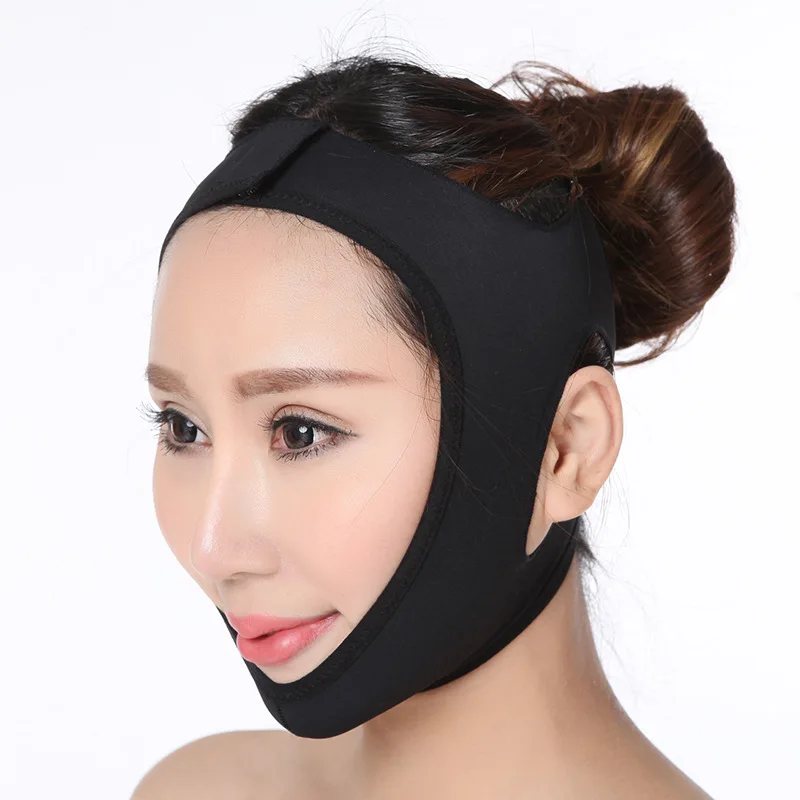 ที่ละเอียดอ่อน Facial Thin Face Mask ผ้าพันแผลกระชับสัดส่วน Skin Care เข็มขัดรูปร่างและยกลด Double Chin Face Mask Face Thining Band