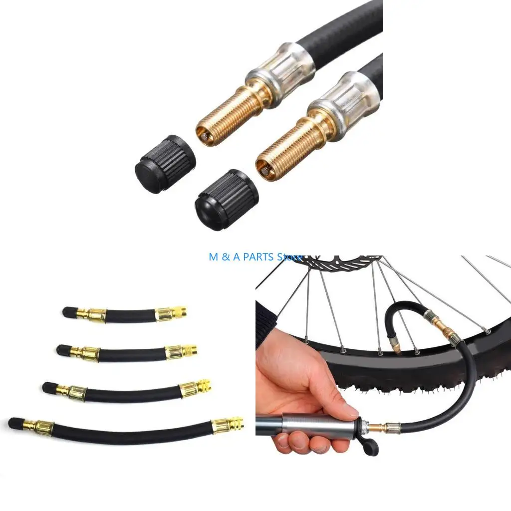 

U1JF Universal Tire Valves Extender Flexible Rubber Adapter For Motorcycle Bicycles