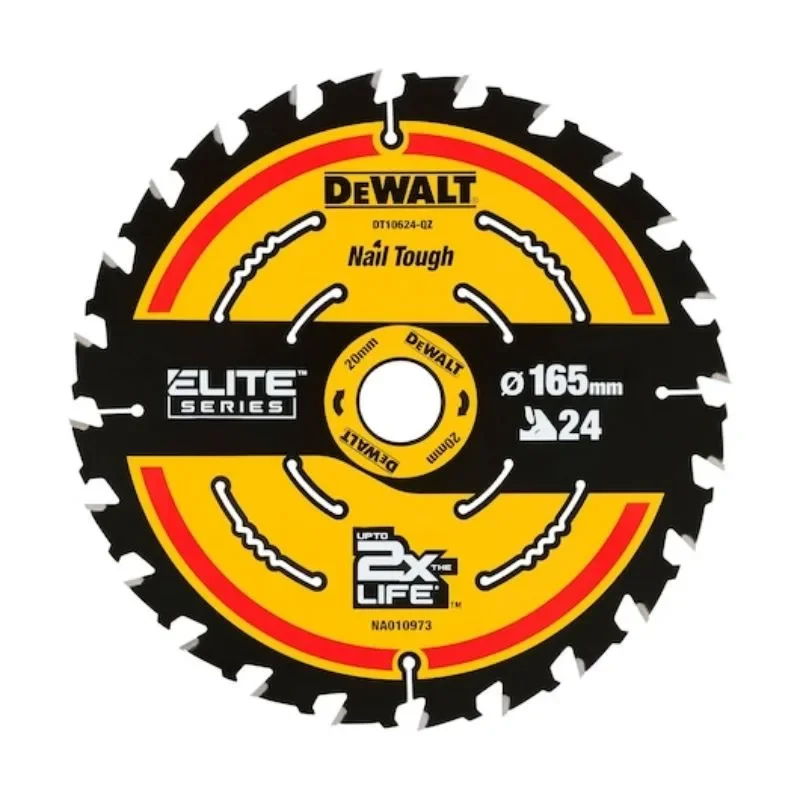 DeWalt DT10397 Circular Saw Blade 2x165mm 24T, 1x 165mm 40T 3Pack Power Tool Accessories Woodworking Saw Blade