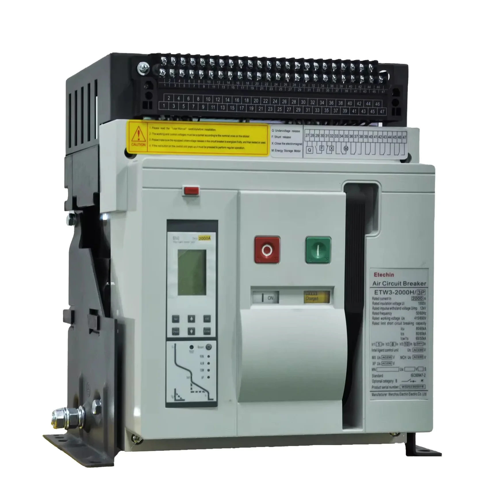 Intelligent 1600Amp AC Circuit Breaker High-Performance Air Circuit Breakers