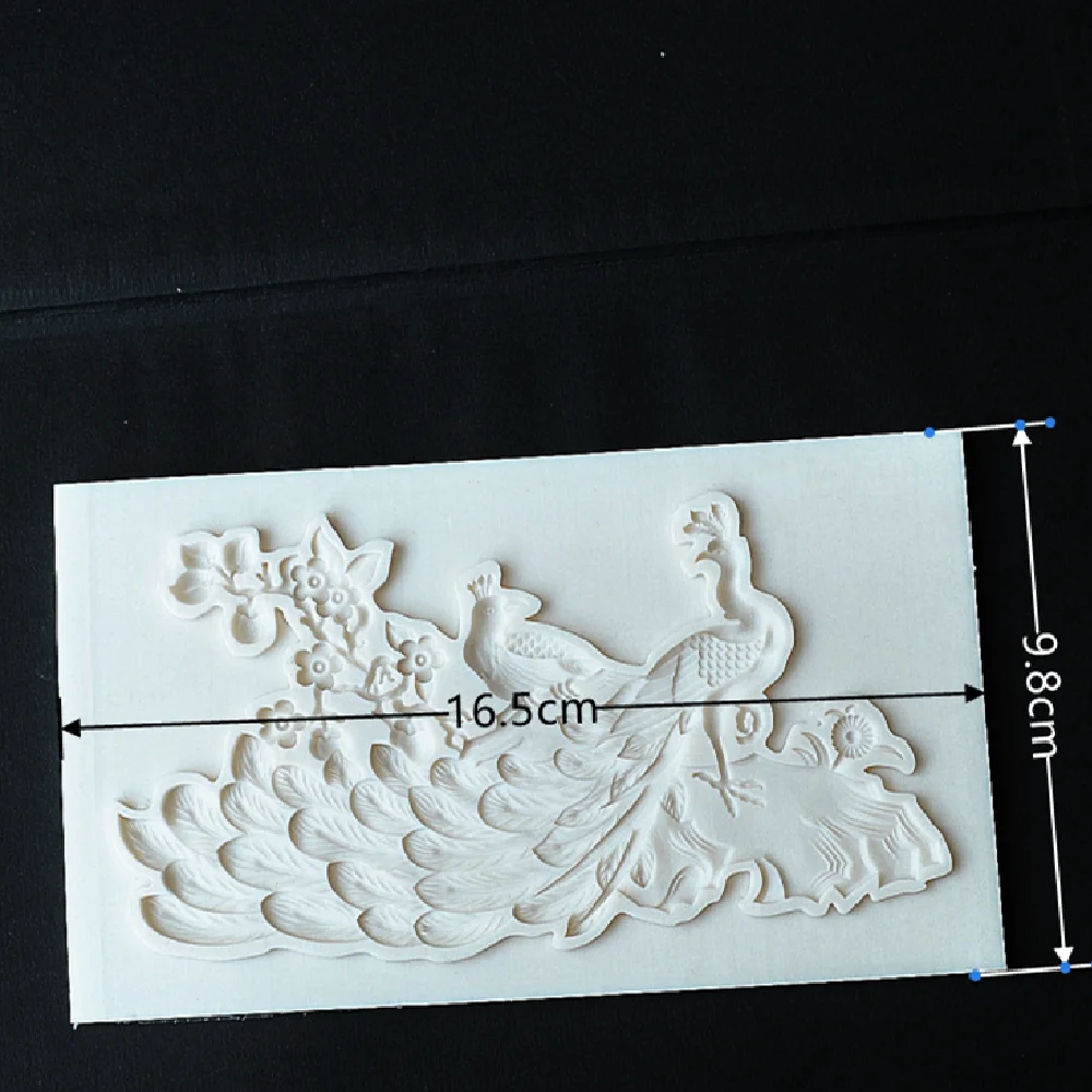 Peacock Silicone Mold Fondant Mold Cake Chocolate Chewing Gum Decoration Mold Holiday Decoration Mold Kitchen Baking Mold