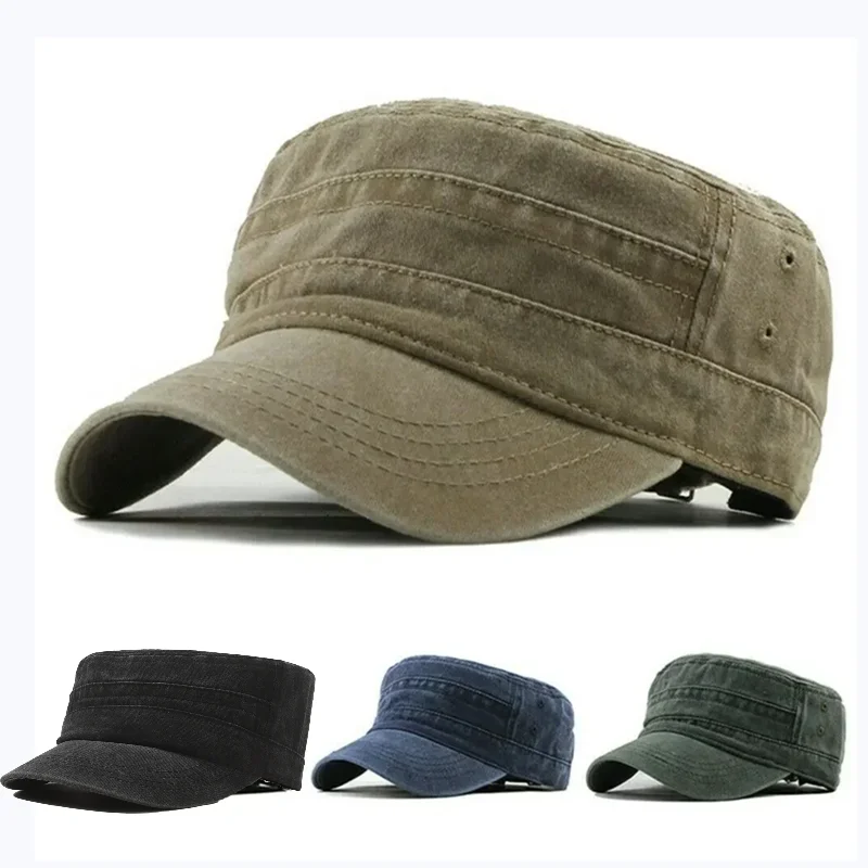 chapeu-de-cor-solida-ajustavel-estilo-militar-com-aba-reta-feito-de-algodao-lavado-para-homens-ideal-para-atividades-ao-ar-livre-viagens-e-protecao-solar