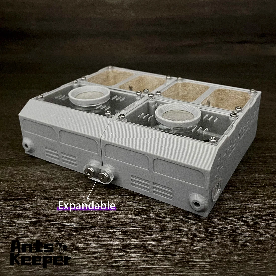 【Truck Middle】Expandable Ants Farm for Ant Keeper with Water Feeder Anthill for Small and Middle Ant Colony Ant House