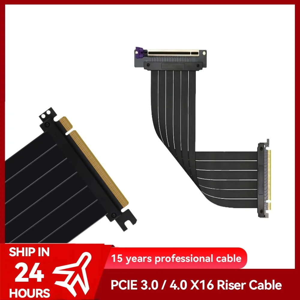 PCIE 3.0 Extension Cable PCIE 3.0 X16 Extender Riser Cable High Shielding Property Efficient for Graphics Card