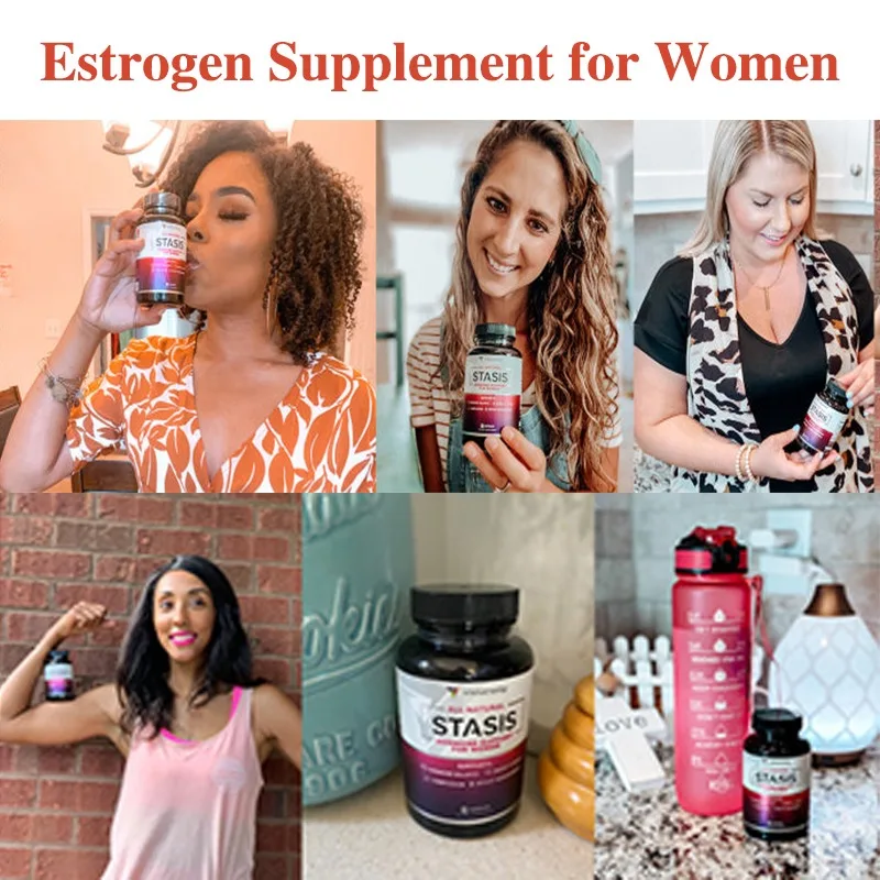 Estrogen Supplement for Women - Stagnant Hormone Balancing Blend for Pre-menopause & Menopause Relief, Hot Flashes, PCOS & Mood