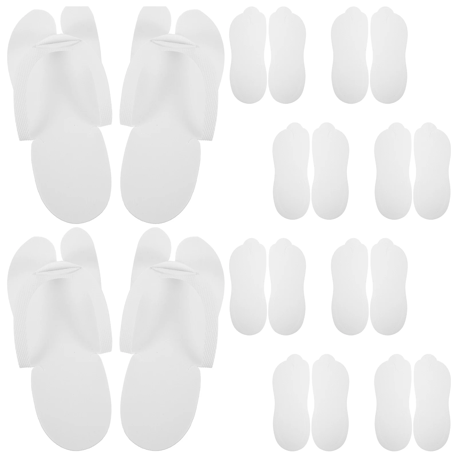 

10 Pairs White Disposable EVA Slippers Flip Flops for Hotel Spa Salon Pedicure Manicure Guests Home Use Soft Comfortable